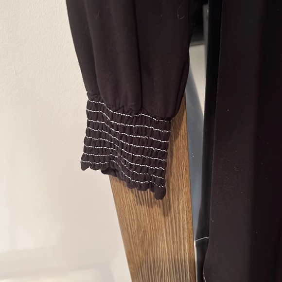 Zara long sleeved tie waist viscose dress - Picture 7 of 8